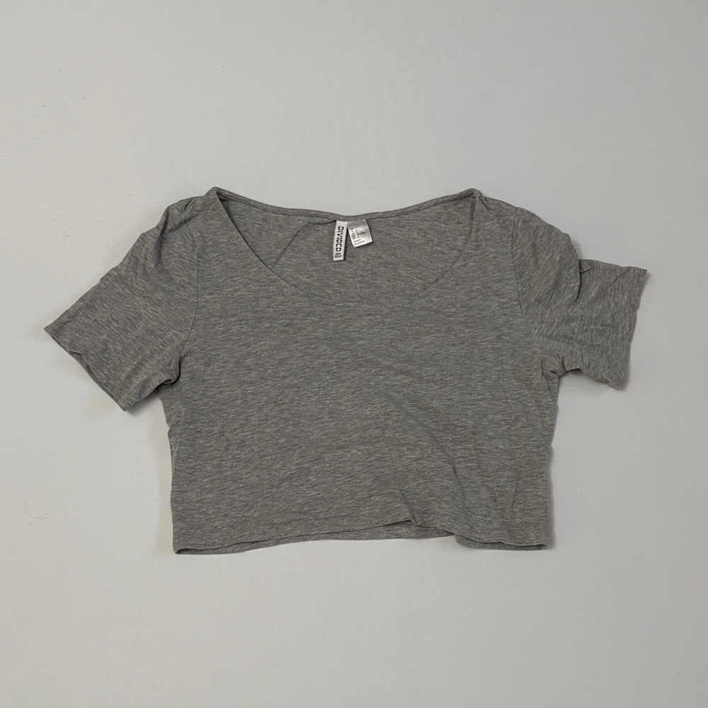 H&M Heather Gray Women's Crop Top
